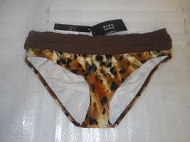 Alex Marie New Womens Animal Skin Brown Banded Bikini Bottom Bathing Suit Sz 10 - $44.55