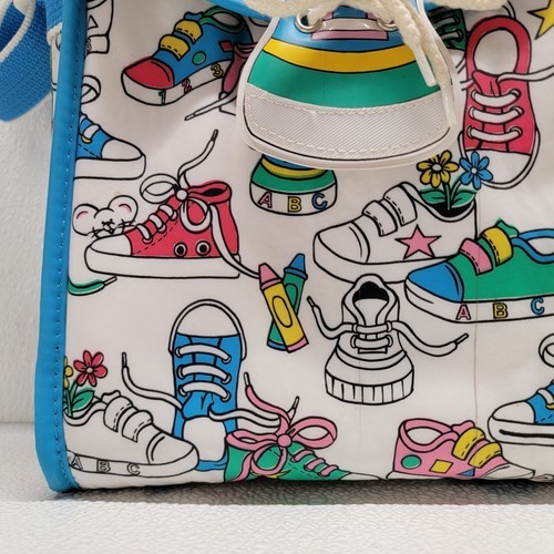 Vintage 1993 Cudlie Baby Diaper Bottle Bag Retro Bright Multicolor Sneakers Item image 6