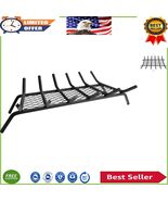 30-Inch Solid Steel Fireplace Grate with Ember Retainer: Heavy Duty Blac... - $163.65 CAD