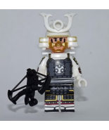 Minifigure Custom Toy Figure Samurai Warrior White - $120.72 MXN