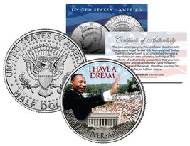 Martin Luther King Jr. &quot;I Have a Dream&quot; Official JFK Kennedy Half Dollar US Coin - £6.84 GBP