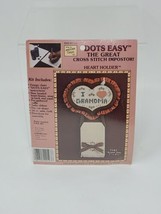 Cross Stitch Dots Easy The Great Impostor Heart Holder I Heart Grandma K... - $7.91