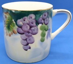 Lefton China Hand Painted Grape Design Mug 3&#39;&#39; Tall - £6.25 GBP