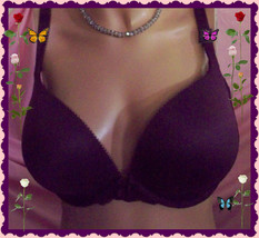 $58 34D  Purple Dk Violet w Lace Detail Body by Victorias Secret  PushUP UW Bra - $39.99