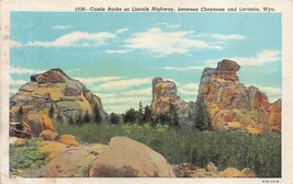 Antique Postcard Wyoming Castle Rocks on Lincoln Highway - £2.99 GBP