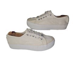 Michael Michael Kors Boerum Platform Canvas Chalk Sneaker Women&#39;s Sz 9.5 - $34.20