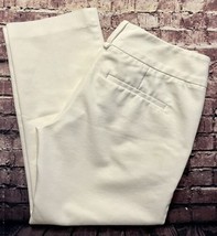 New York &amp; Company Women’s  White Stretch flat front pants Size 2 EUC - £12.36 GBP