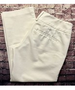 New York &amp; Company Women’s  White Stretch flat front pants Size 2 EUC - £12.46 GBP
