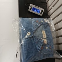 Bobbie Brooks BB3S112 Womens M Blue Embroidered Floral Button Front Denim Jacket image 7