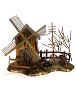 Music Box-Windmill-Copper Tone Metal w Movement-Vintage-Rare-Working - £21.96 GBP