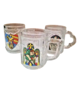 The Hunchback of Notre Dame Vintage Glass Mugs x3 Authentic Disney 9.5cm - $24.71 CAD