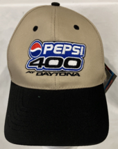 Vintage Y2K Pepsi 400 At Daytona Americrown Tan and Black Nascar Cap Hat NOS - £23.87 GBP