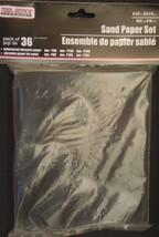 SANDPAPER SET DRY & WET ABRASIVE, 4.5"x5.5", 36 Sheets/Pack - £2.33 GBP