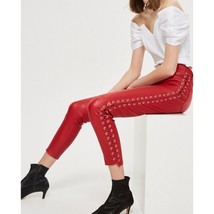 Leather Pants Waist Women Leg Skinny Trousers Leggings Stretch Womens Re... - $116.10