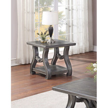 End Table With Open Shelf In Sliver - £177.80 GBP