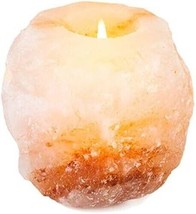 Natural Himalayan Salt Tea Light Candle Holder, 3&quot; x 3.5&quot; - £11.86 GBP