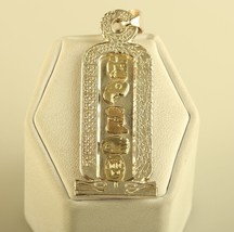 Vtg Sterling El Tesoro Del Jaguar Mexico Egyptian Revival Cartouche Rare Pendant - $47.52