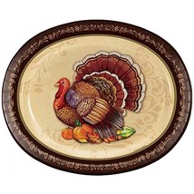 Thanksgiving Fall Oval Dinner Plates - £20.44 GBP