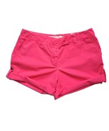 J Crew Women Chino Shorts Pink Classic Twill Weathered  Roll Tab Hem Cot... - $275.45 MXN