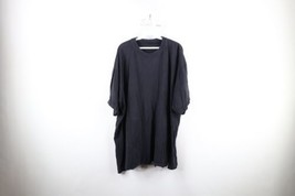 Vtg 90s Streetwear Mens 4XL Distressed Blank Short Sleeve T-Shirt Black Cotton - £23.70 GBP