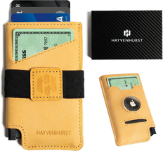 Hayvenhurst Slim Minimalist Pop up Leather Wallet with Cash Strap - RFID... - $15.14