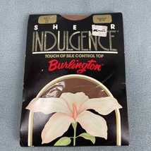 Burlington Sheer Indulgence Control Top Panty Hose Size 3 Tan Vintage USA - £4.94 GBP