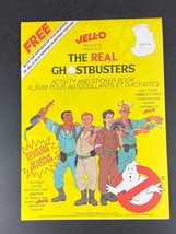 Real Ghostbusters Jell-O Jello Activity &amp; Sticker Book Poster Rare 1984 Vintage - £108.21 GBP