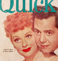 1952 Lucille Ball Desi Arnaz TV Stars Quick Magazine Cover Page I Love L... - $19.99