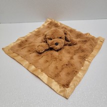 Cloud Island Brown Puppy Dog Soft Swirl Lovey Satin Trim Baby Security Blanket - £31.30 GBP