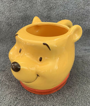Disney Store Yellow Winnie The Pooh Coffee Mug Cup W/ 3D Face NEW - £13.55 GBP