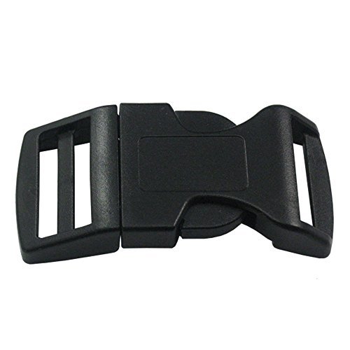Bluemoona 20 PCS - 1" 25mm Side Release Buckles Plastic Paracord webbing strap