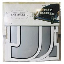 “JUST MARRIED” Car Magnetic Stick On Letters 5&quot;in. high 5&quot;in. wide gray ... - $18.61