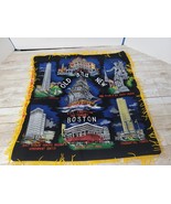 Vintage Old and New Boston, Massachutes Felt Banner Rayon Hand Painted D... - $31.22 CAD