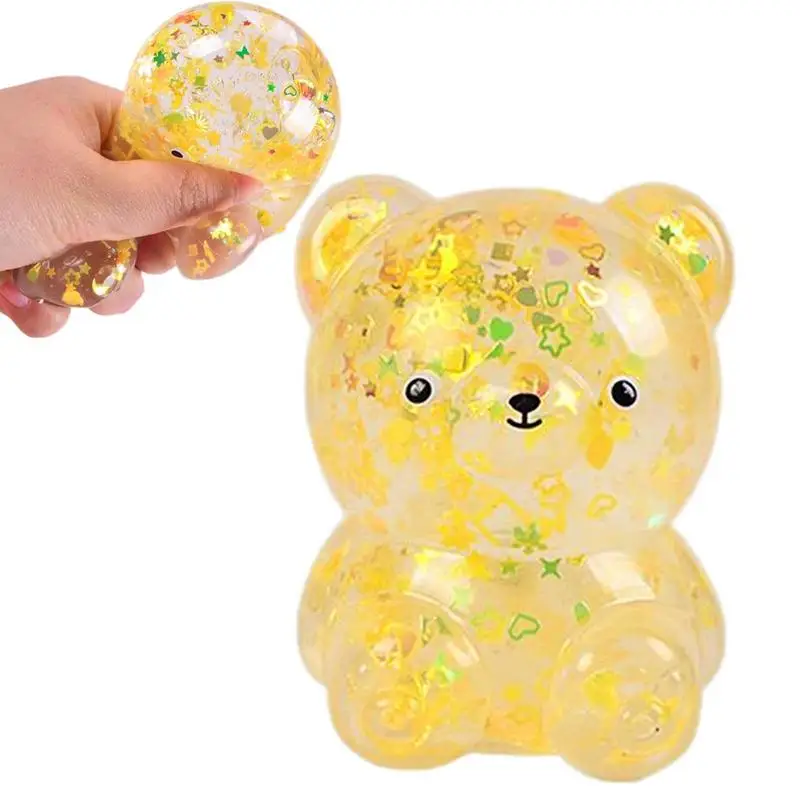 TPR Mini Bear Stress Ball Toy Anti Stress Squishys Slime Bear Slow Rising - £8.26 GBP+