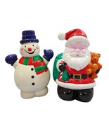 Blow Mold Snowman &amp; Santa Christmas Lawn Ornament Light Cover Decor Repl... - $39.98