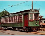 Seashore Trolley Museum Kennebunkport ME Train No 5060 UNP Chrome Postca... - $8.86