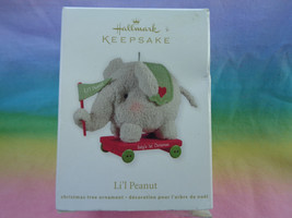Hallmark Keepsake Li&#39;L Peanut Plush Elephant Baby&#39;s 1st Christmas Tree Ornament - £6.18 GBP