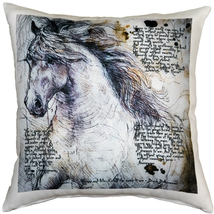 The Love of Horses Stallion 17x17 Throw Pillow, Complete with Pillow Insert - $52.45