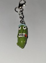 Pickle Rick Character Keychain Fob Accessory Pickle Keychain Clip On Charm - £7.06 GBP