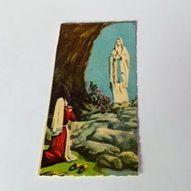 Holy prayer card vtg paper ephemera Catholic Christian Jesus Christ Mary rosary - £13.41 GBP
