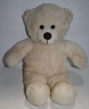 Build A Bear Cream Plush Teddy Bear 16&quot; BAB Soft Toy Brown Nose Stuffed ... - £10.85 GBP