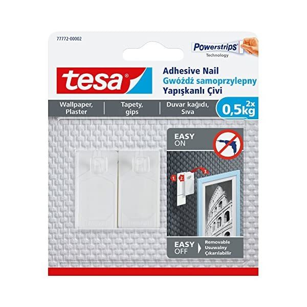 tesa 77772-00002-00 Removable Adhesive Nail for Picture Hanging on Wallp... - $9.00