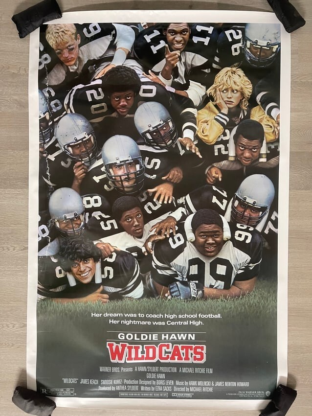 Original 1985 “Wildcats” Movie Poster 41” x 27” MH - $11.18
