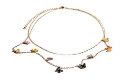 Charming Charlie 2 Layered Colorful Butterfly Charm Necklace: Stylish Layered Go - £12.00 GBP