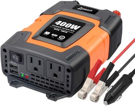 Ampeak 400W Power Inverter 4.8A Dual Usb Ports 2 Ac Outlets Car Inverter... - £46.01 GBP