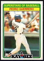 Los Angeles Dodgers Pedro Guerrero 1988 Kay Bee Superstars Baseball Card #12 nr  - £0.40 GBP
