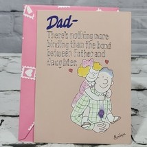 Vintage Greeting Card Happy Valentines Day To Dad From Daughter  - $5.93