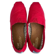 TOMS Alpargata Magenta Pink Canvas Shoes Size 8.5 - £21.67 GBP