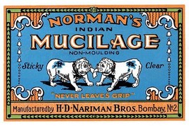 Norman's Indian Mucilage 20 x 30 Poster - $25.98