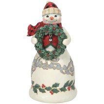 Jim Shore Heartwood Creek Four Seasons Highland Glen Snowman Vest Figuri... - $48.99
